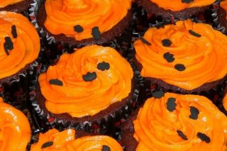 Receta de cupcakes decorados con calabazas de halloween