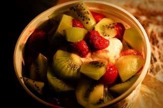 Receta de ensalada de frutas con helado
