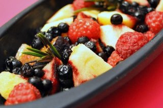 Receta de ensalada de frutas del bosque