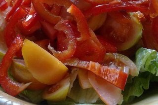 Receta de ensalada de pimiento y tomate