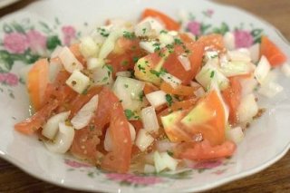 Receta de ensalada de tomate y cebolla