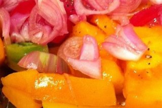Receta de ensalada de tomate y mango