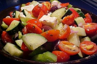 Receta de ensalada de verduras griega