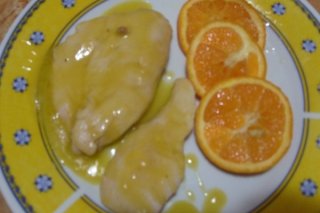 Receta de escalopes con crema de naranja
