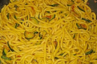 Receta de espaguetis con berenjena al curry
