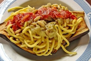 Receta de espaguetis con berenjena