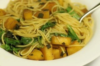 Receta de espaguetis con calabaza