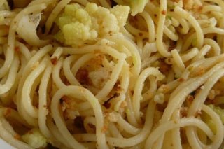 Receta de espaguetis con coliflor