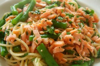 Receta de espaguetis con salmón
