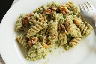 Receta de espirales al pesto