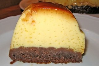 Receta de flan con base de chocolate