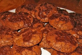 Receta de galletas con dos chocolates