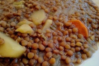 Receta de guiso de lentejas