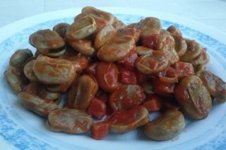Receta de habas con tomate