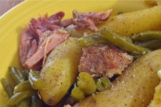 Receta de judías verdes con patatas y jamón serrano