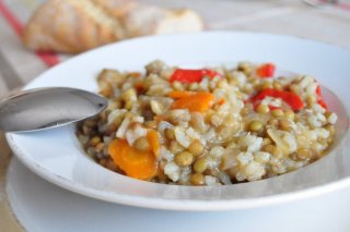 Receta de lentejas con arroz