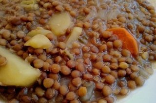 Receta de lentejas pardinas