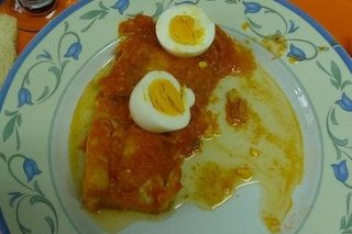 Receta de lomos de bacalao con tomate