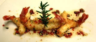 Receta de langostinos en tempura vegetal