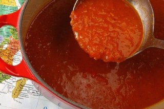 Receta de moje de tomate al estragón