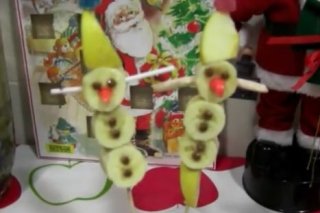 Receta de muñecos de nieve de fruta