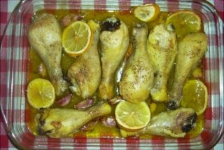 Receta de muslos de pollo horneados al limón