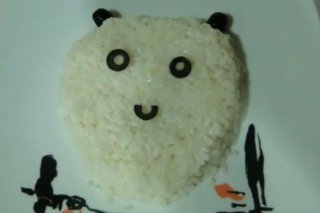 Receta de panda de arroz