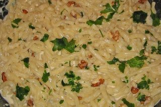 Receta de pasta con queso y nueces