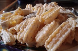 Receta de pasta integral con tofú ahumado y shiitake