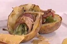 Receta de patatas rellenas de bacon y judías verdes