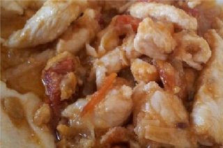 Receta de pechuga con tomate y pimiento