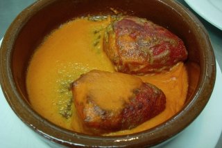 Receta de pimientos rellenos con salsa de brandy