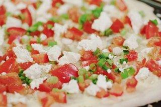 Receta de pizza de queso feta