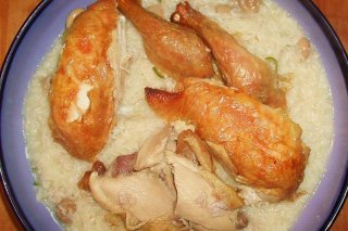 Receta de pollo asado con arroz