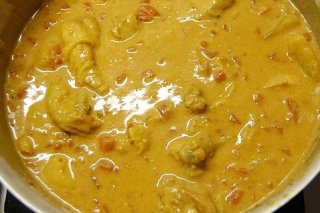 Receta de pollo con champiñones al curry