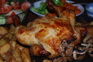 Receta de pollo con champiñones al horno