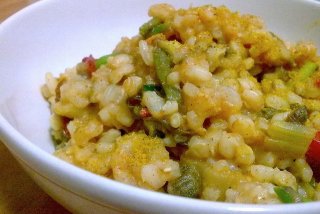 Receta de risotto al curry