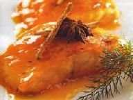 Receta de salmón glaseado con mandarina y miel