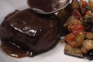 Receta de solomillo con caponata