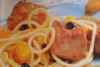 Receta de solomillo con mango y pasta