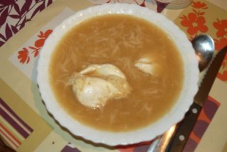Receta de sopa de fideos con huevo