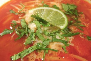 Receta de sopa de fideos con tomate