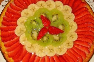 Receta de tarta de frutas en microondas