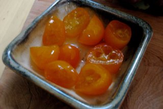 Receta de tartaletas de almendras y kumquats