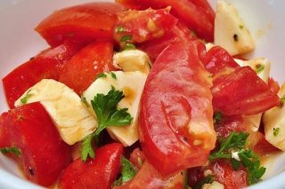 Receta de tomates con vinagreta de mostaza y miel