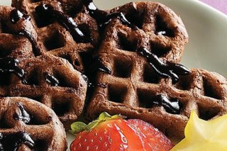 Receta de waffles de chocolate