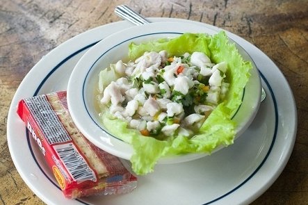 Receta de Ceviche de pescado con pepino