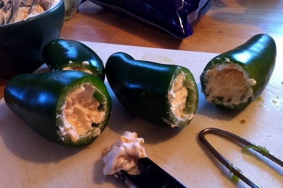 Receta de Chiles jalapeños rellenos