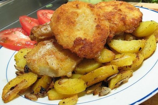 Receta de Coliflor rebozada con patatas