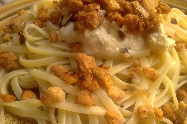 Receta de Fideos con crema